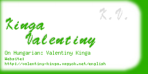 kinga valentiny business card